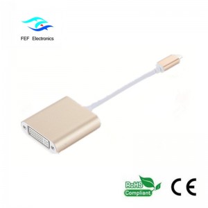Bộ chuyển đổi USB TYPE-C sang DVI Vỏ nhựa ABS Mã: FEF-USBIC-003