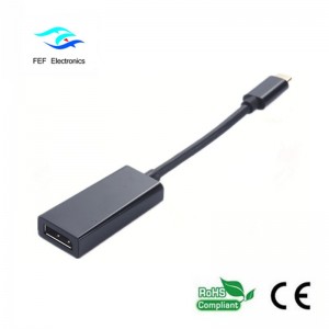 Bộ chuyển đổi USB TYPE-C sang Displayport Nữ Vỏ kim loại Mã: FEF-USBIC-004
